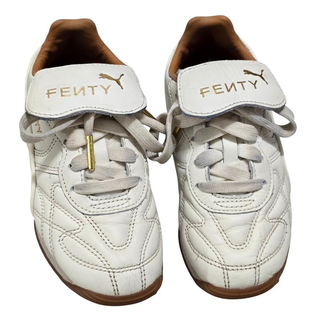 Fenty x Puma Avanti VL Rihanna Cream Gold Sneakers 398983-02 Kids Size 12C‎
